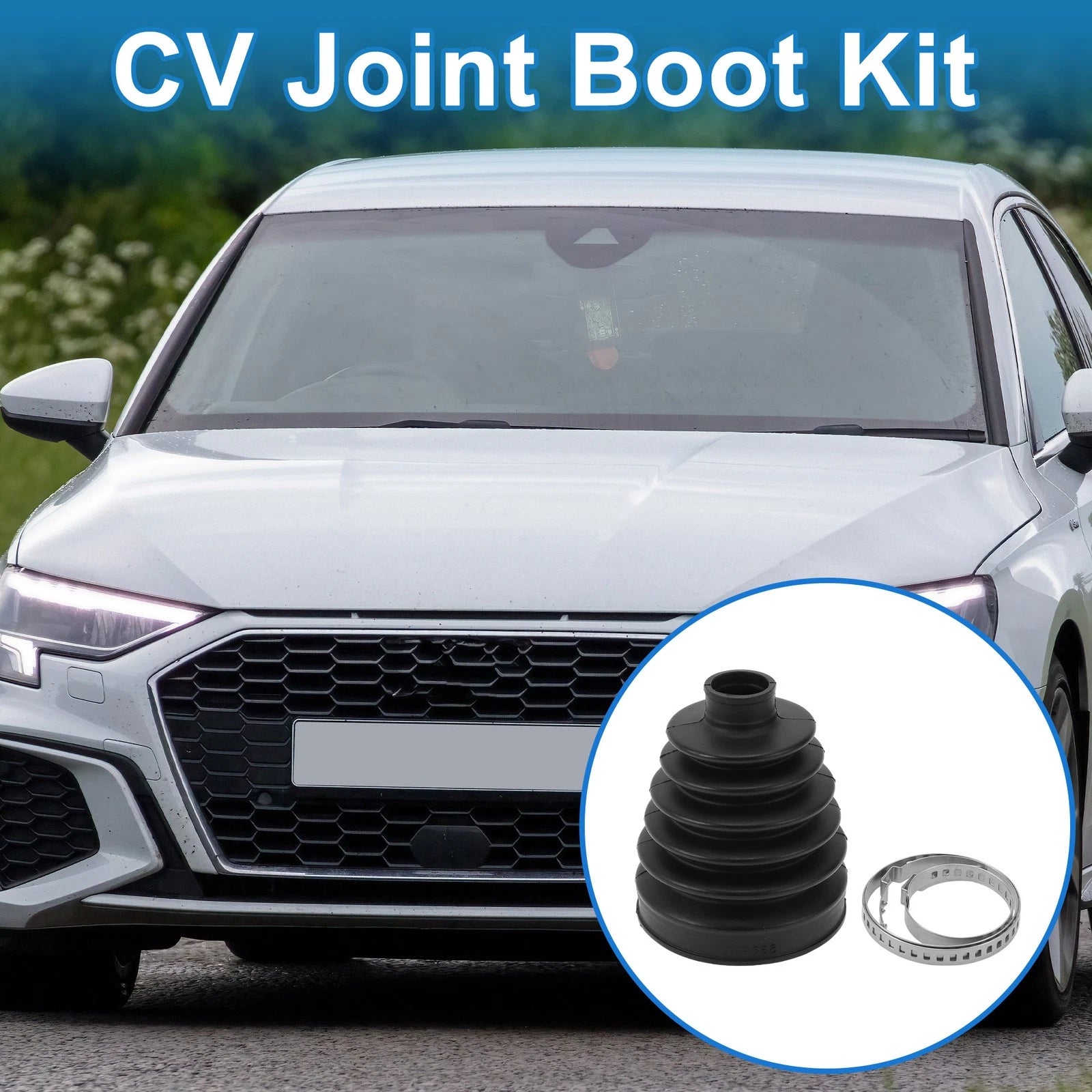 Inner CV Joint Boot Kit w/ Clamps for Audi A3 (2006–2013), A4 (2000)