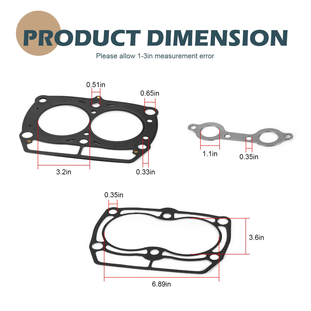 Top End Head Gasket Kit for Polaris RZR 800 / RZR 4 800 / RZR S 800 (2008–2010)