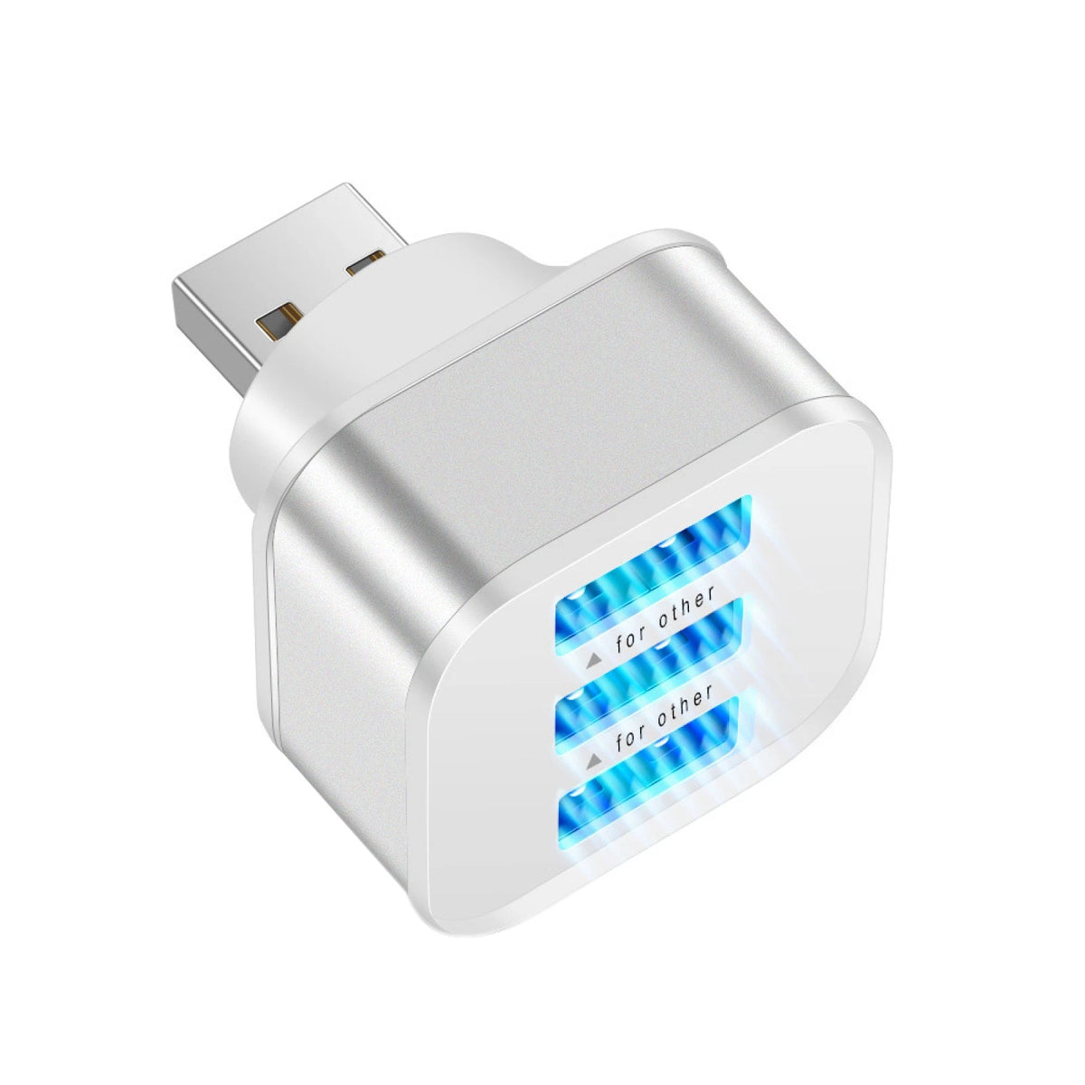 3 Ports USB 2.0 Hub Splitter Adapter for PC Laptop MacBook