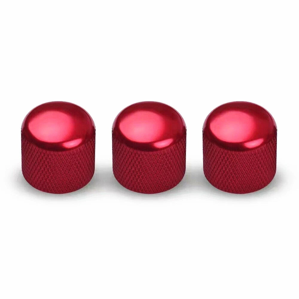 3X Electric Guitar/Bass Bronze Dome Knobs Volume Tone Control Caps