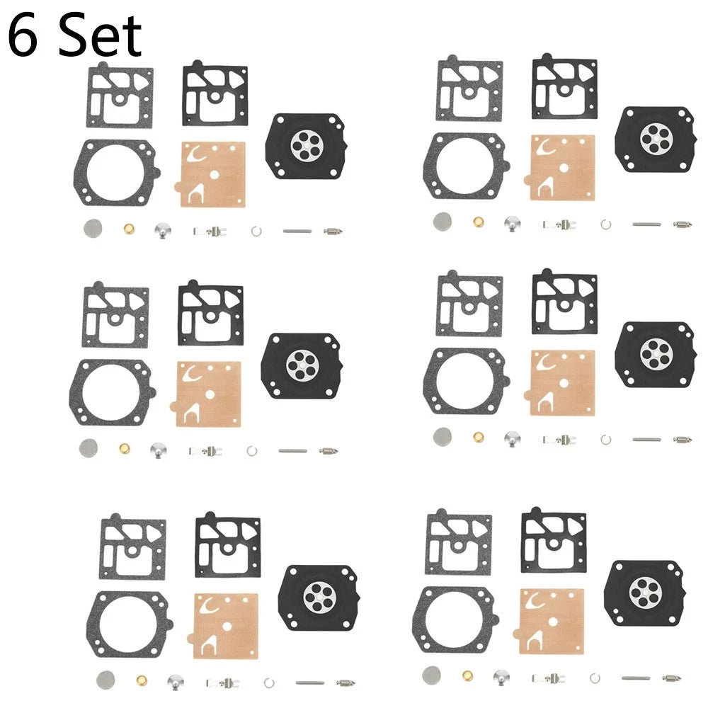 6 Set Chainsaw Carburetor Gasket Diaphragm Kit Replacement For Walbro K22-HDA