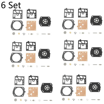 6 Set Chainsaw Carburetor Gasket Diaphragm Kit Replacement For Walbro K22-HDA