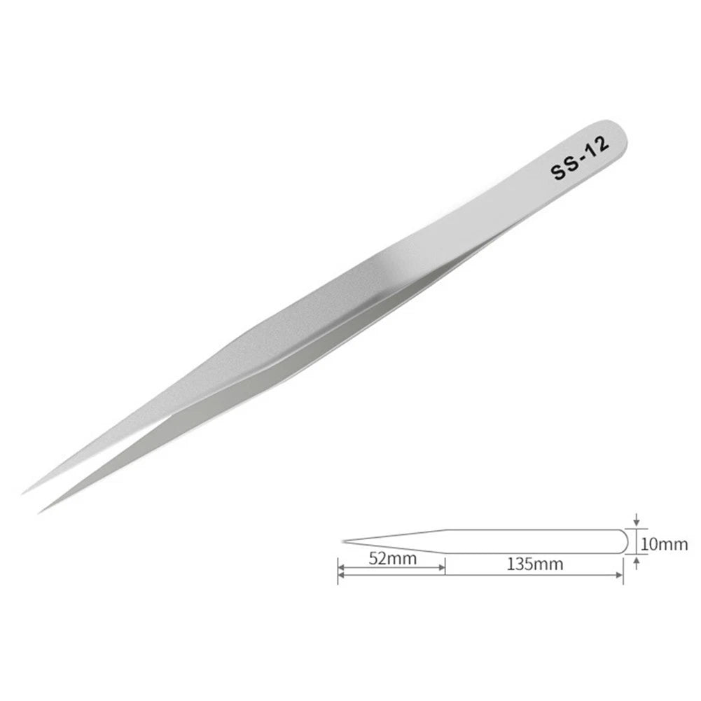Fine Tip Stainless Steel Tweezers for Precise Repairs