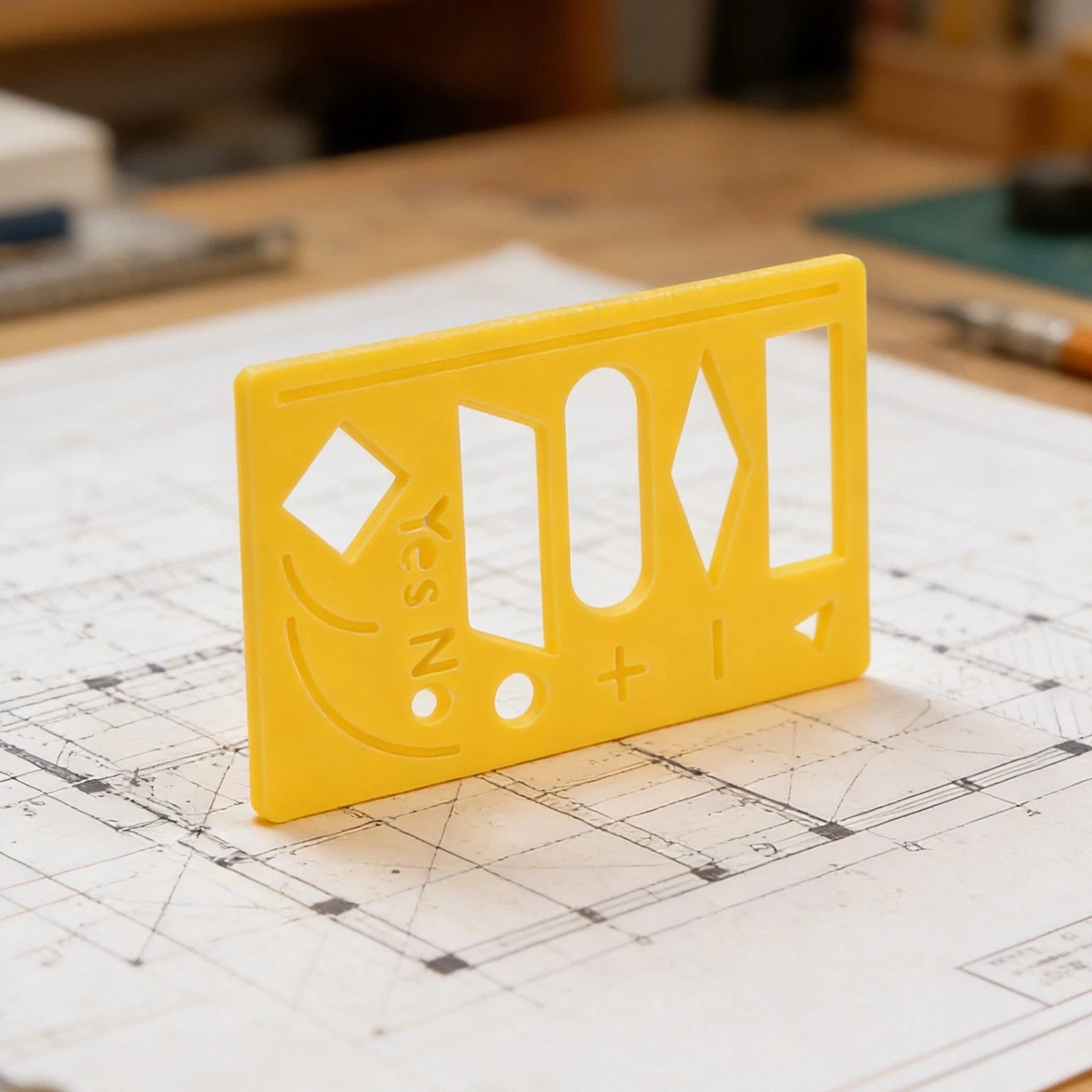 2X Flowchart Template Stencil Tool with Process Symbols for Office Use