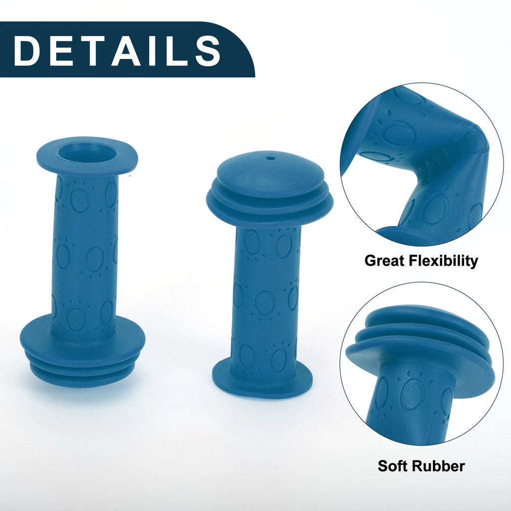 Bike Handlebar Grip Covers 95mm Lightweight End Protector for Blue Pair