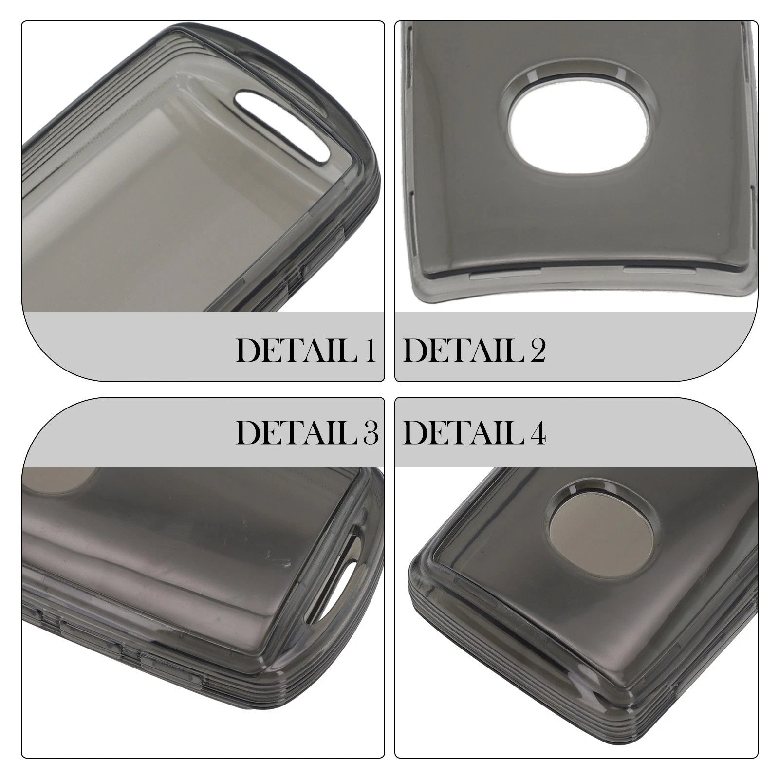 Transparent Black Key Case for Mazda (Engine Start)