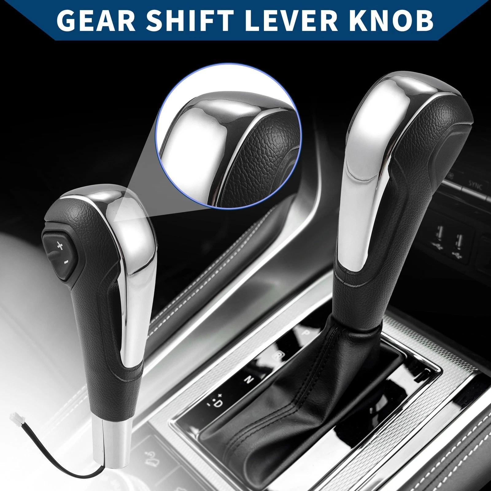 Gear Shift Knob Replacement Faux Leather for Chevrolet Aveo (2011–2017)