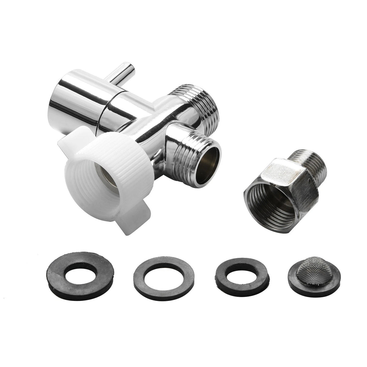 3-Way T Adapter Valve for Bidet Sprayer 90° 7/8"