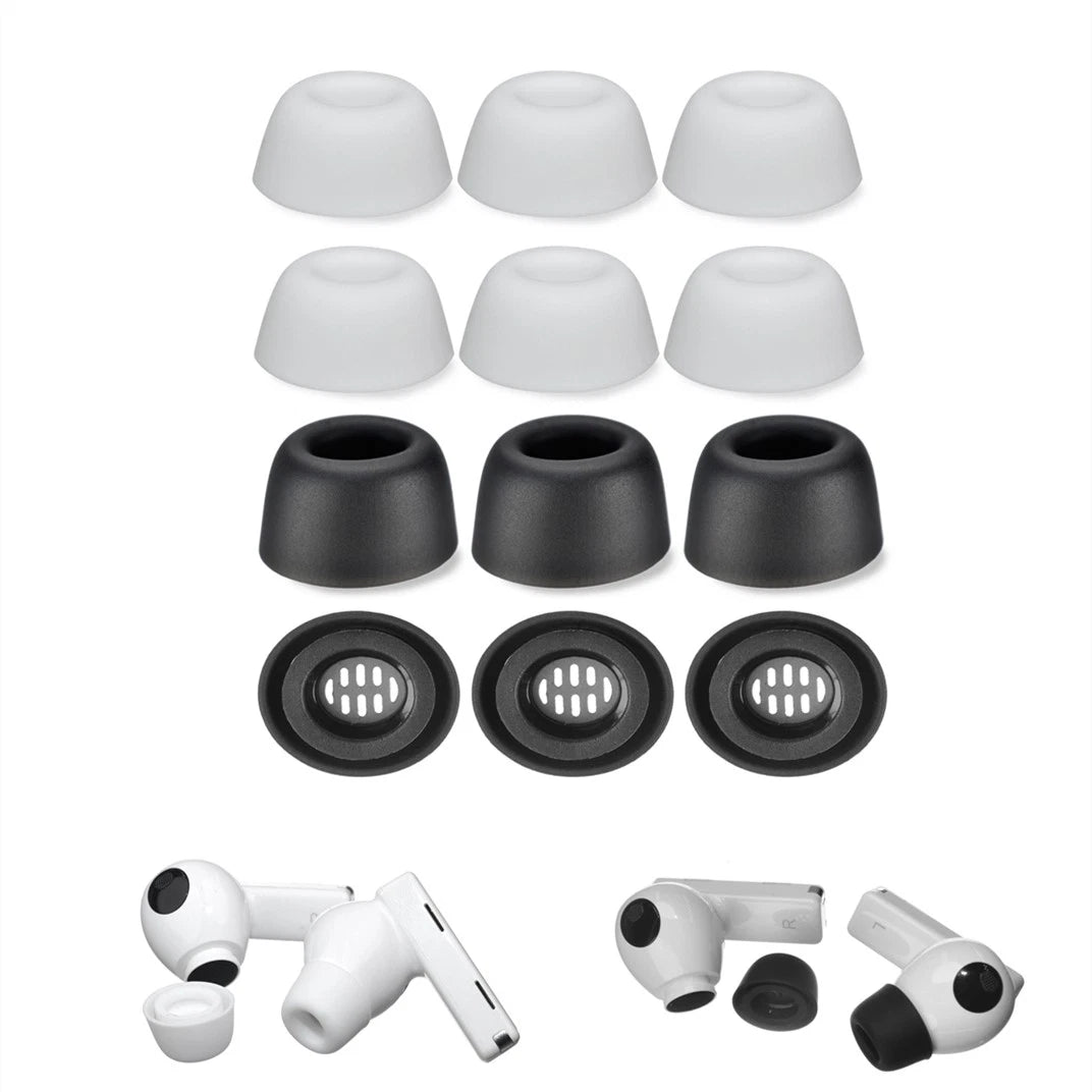 6 Pack Eartips for Huawei Freebuds Pro (2020–2021) Black/White