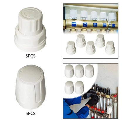 5pcs Radiator Valve M30x15 for Floor Heating Manifold Hand Wheels