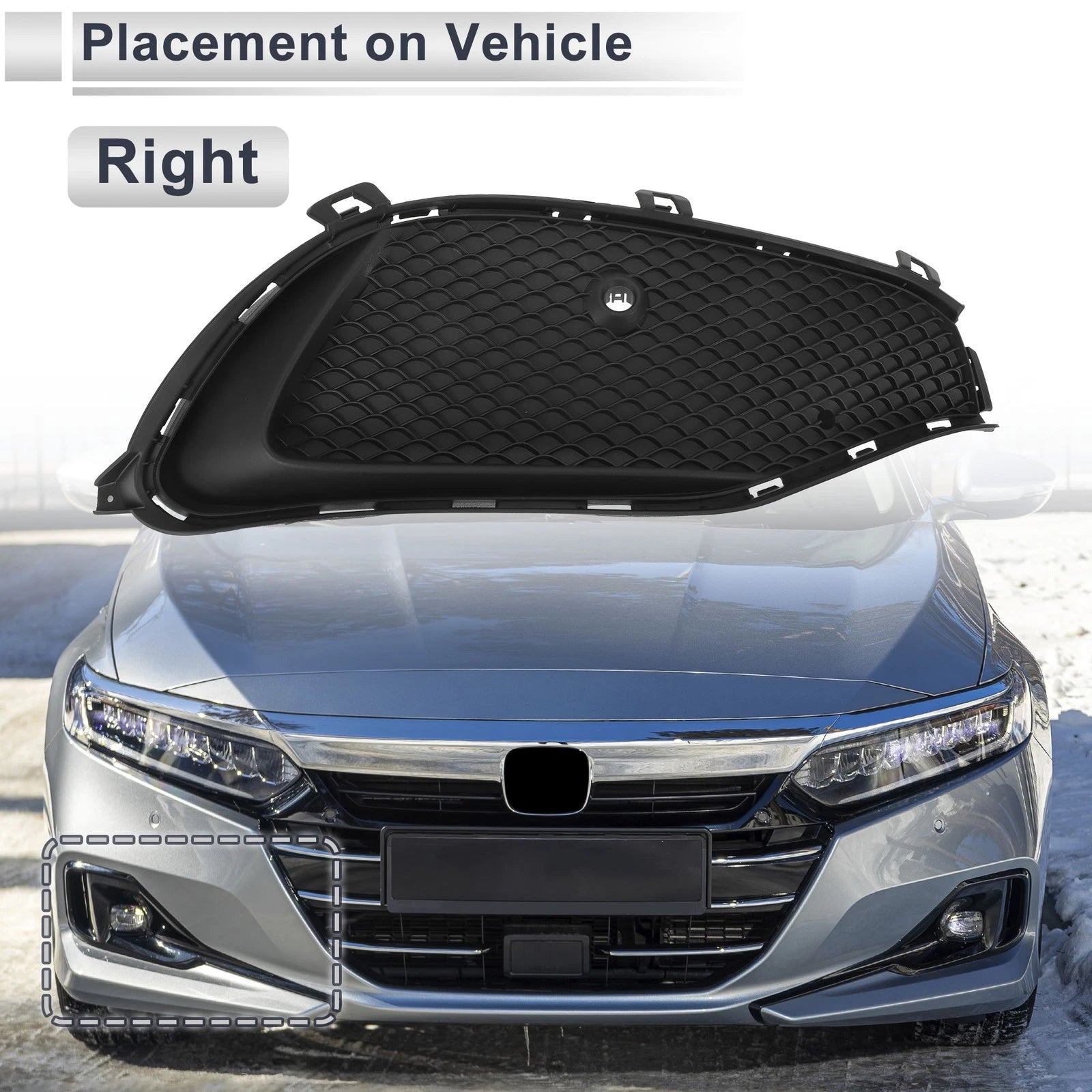 Front Right Fog Light Grill Replacement for Mercedes W117 (2016–2019)