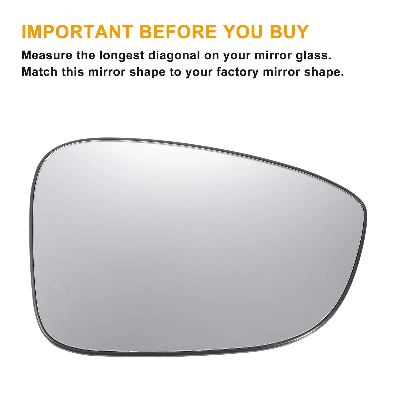 Right Side Mirror Glass Non-Heated for Honda Accord (2018–2022)