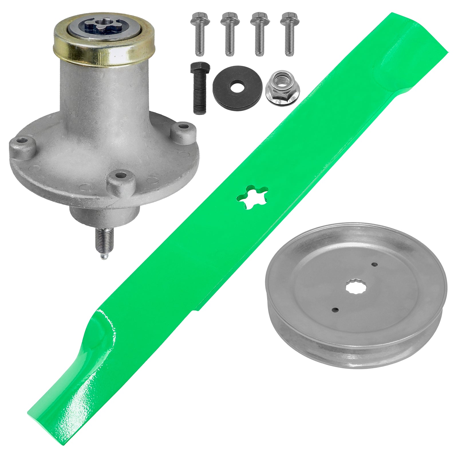 Deck Spindle Assembly with Pulley and Blade for Redmax CZT52 (2005–2018)