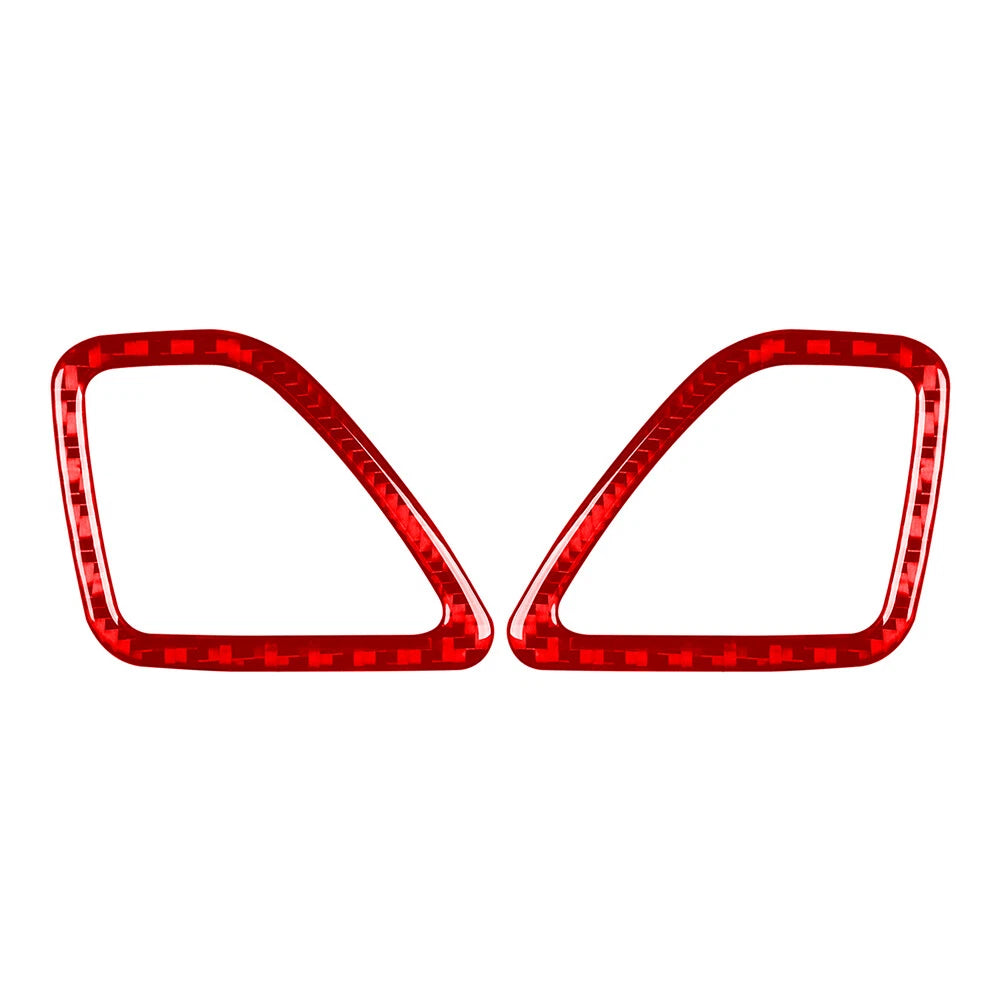2X Carbon Red Dashboard Air Vent Outlet Cover Trim for Jeep Cherokee (2014–2023)