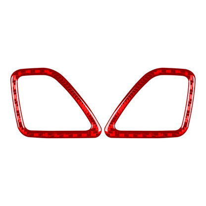 2X Carbon Red Dashboard Air Vent Outlet Cover Trim for Jeep Cherokee (2014–2023)