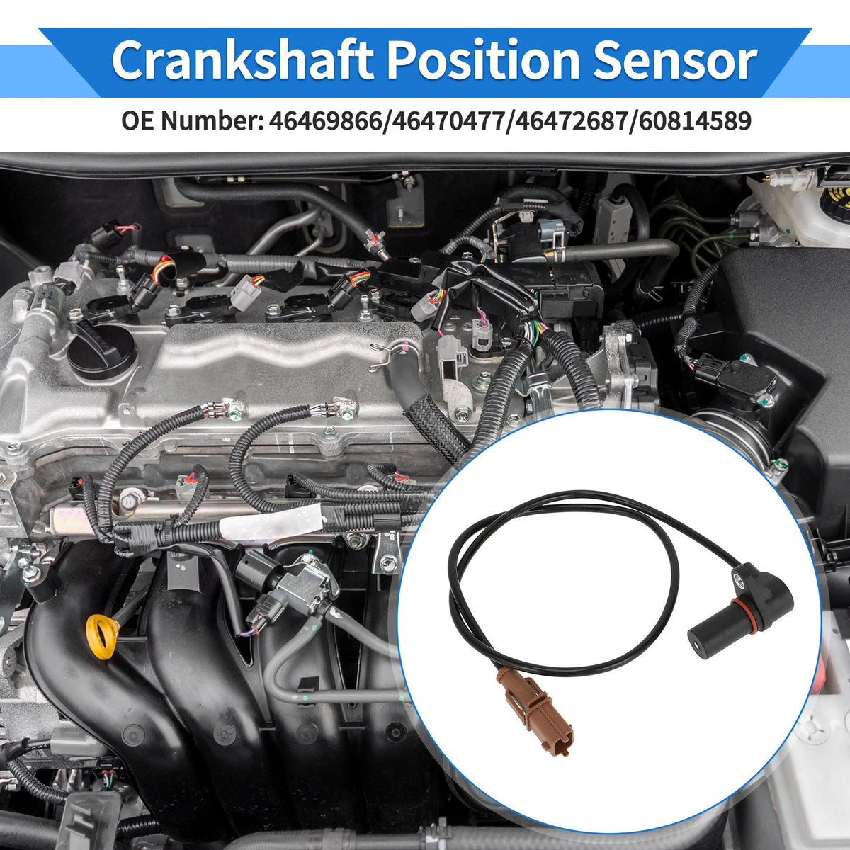Crankshaft Position Sensor for FIAT 500X (2014–2020) No. 46469866