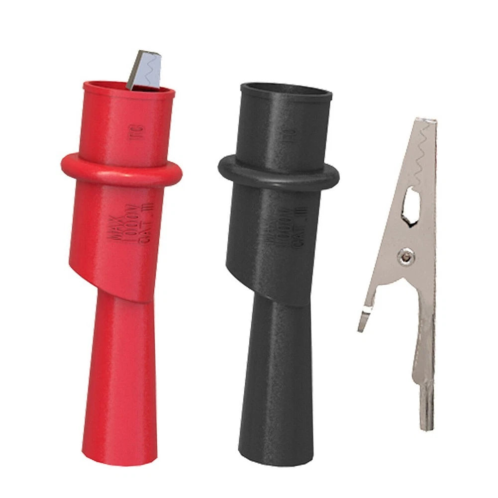 Set of 4 Insulated Crocodile Clips for Multimeter Testing