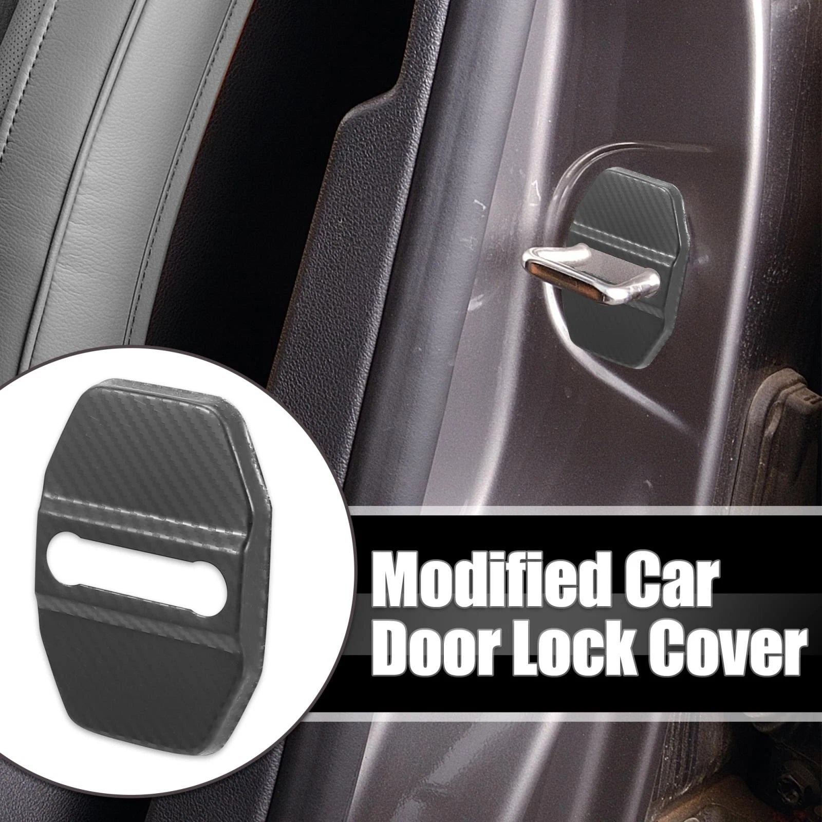 Door Lock Latch Covers Replacement Kit for Dodge Charger (2016–2021)