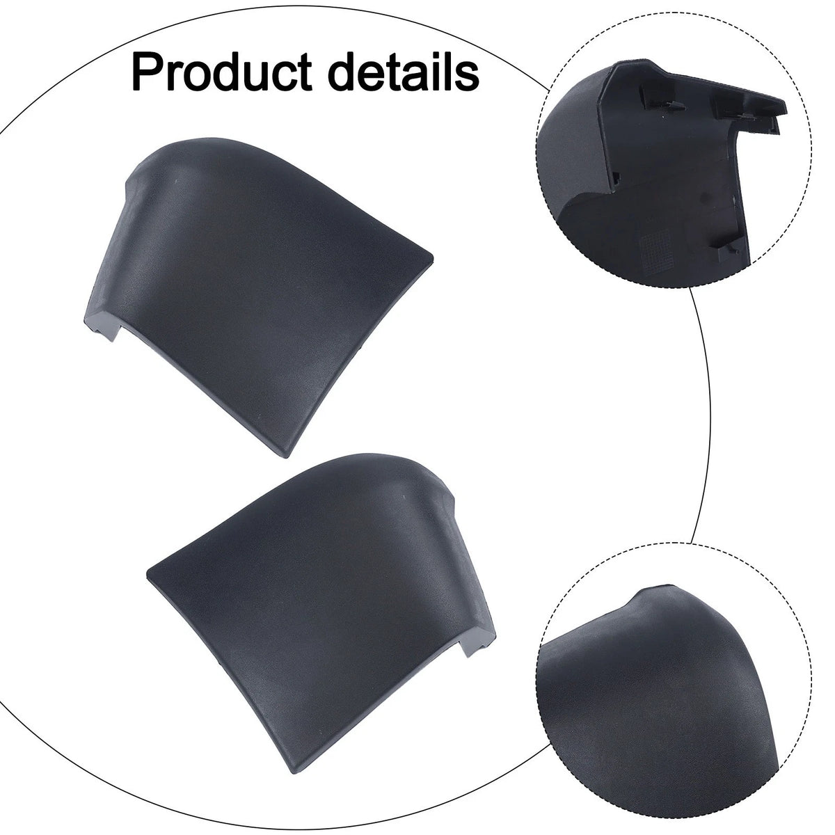Sleek Black Rear Bumper Corners with Clips for Ford Transit Connect (2010–2023)