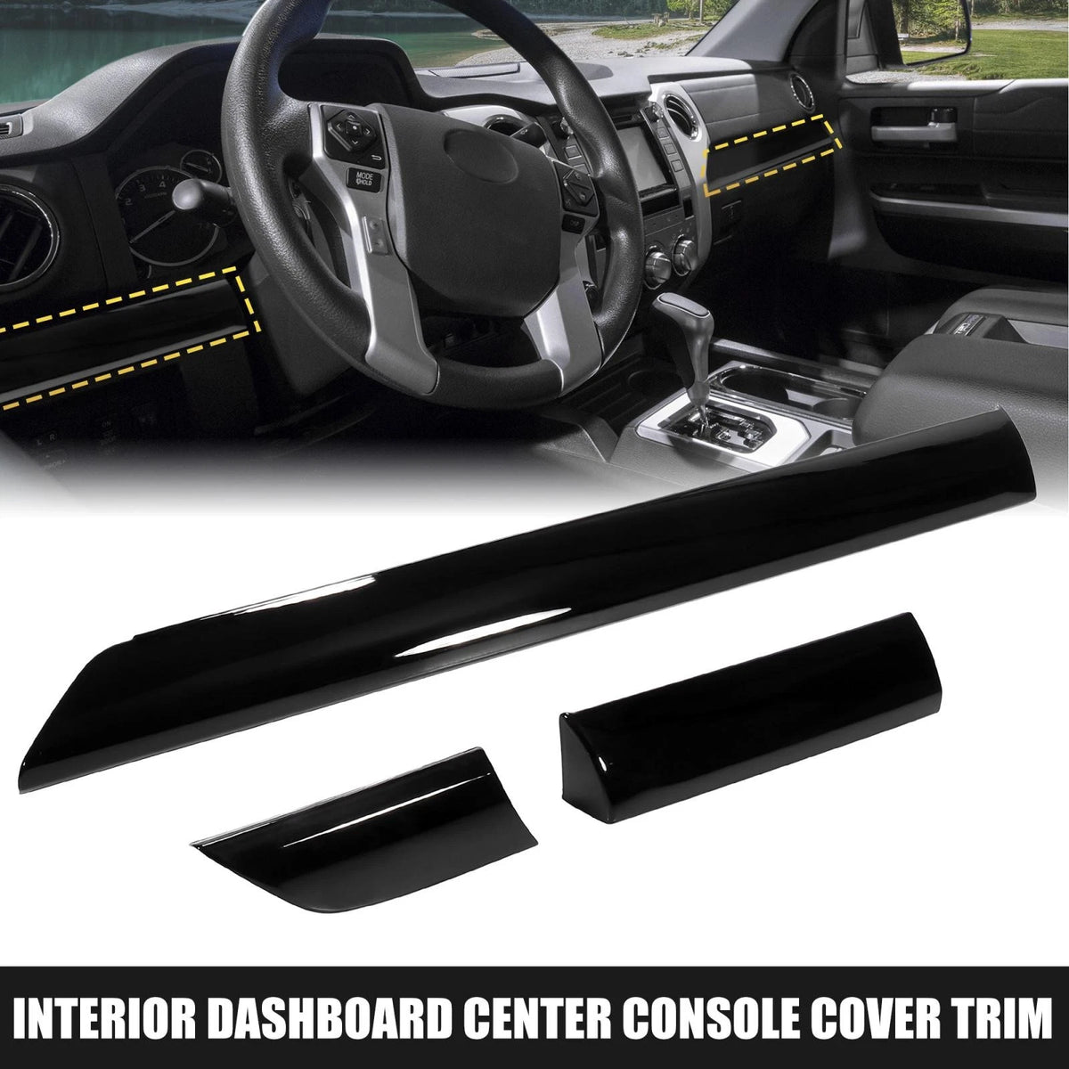 Dashboard Center Console Cover Trim Kit for Toyota Tundra CrewMax (2007–2021)