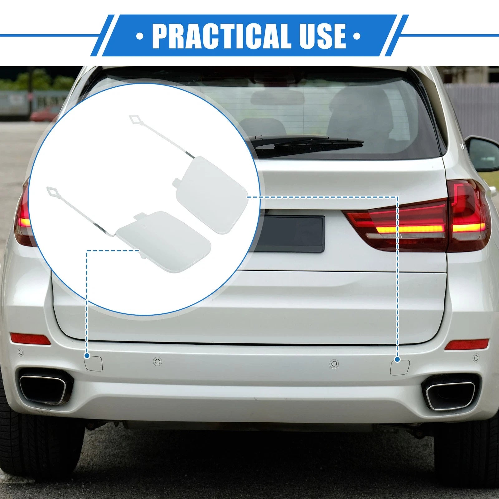 Rear Car Tow Hook Eye Hole Cover Cap Replacement for BMW X5 (2016–2018)