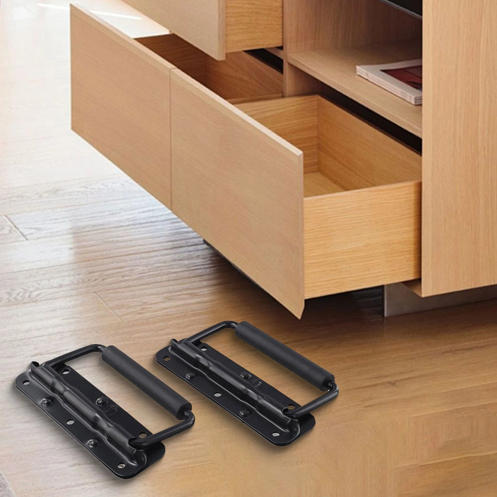 2X Heavy Duty Spring Loaded Chest Handles with Shock Absorbing Design