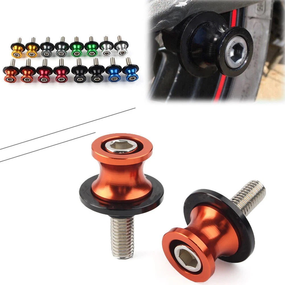 Swingarm Spools for Kawasaki ZX6R (1998–2011) Orange CNC