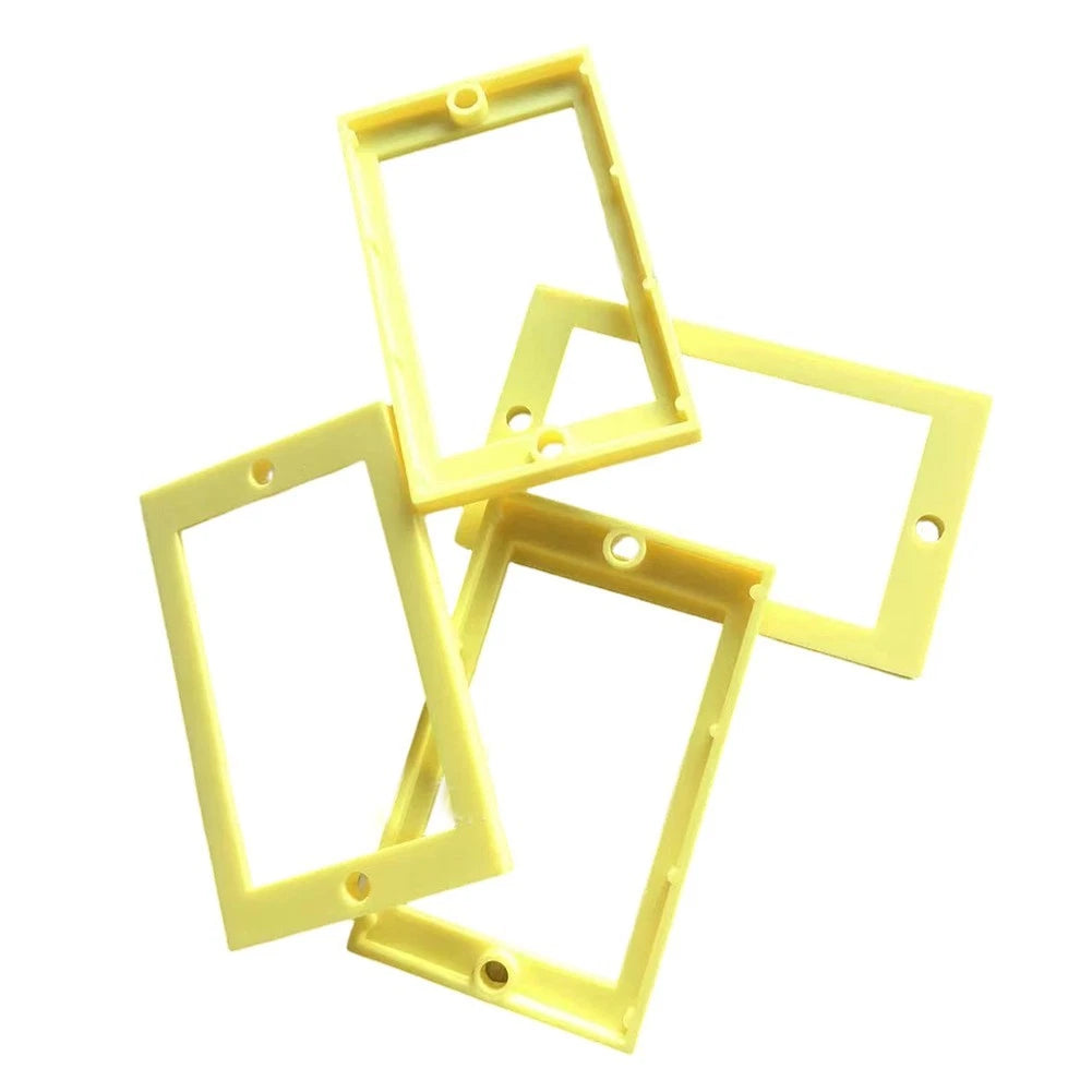 6 Pack Single Gang 1/4 Box Extender Yellow with 12 Mounting Screws