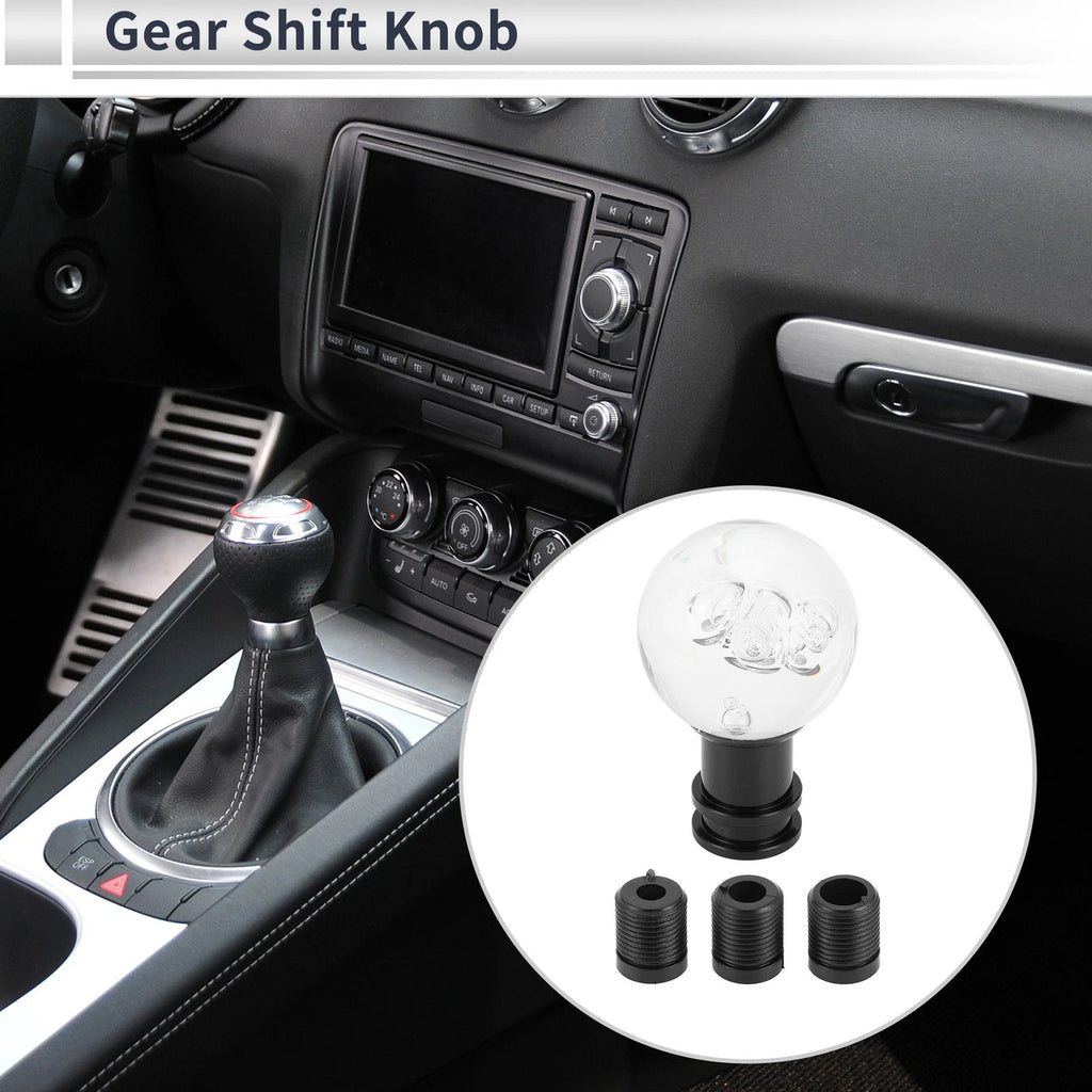 Set of 1 Shift Knob with 3 Adapters for Universal Fit (Automatic/Manual)