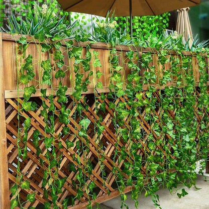 Set of 2 Artificial Hanging Plants Greenery Vine Garland