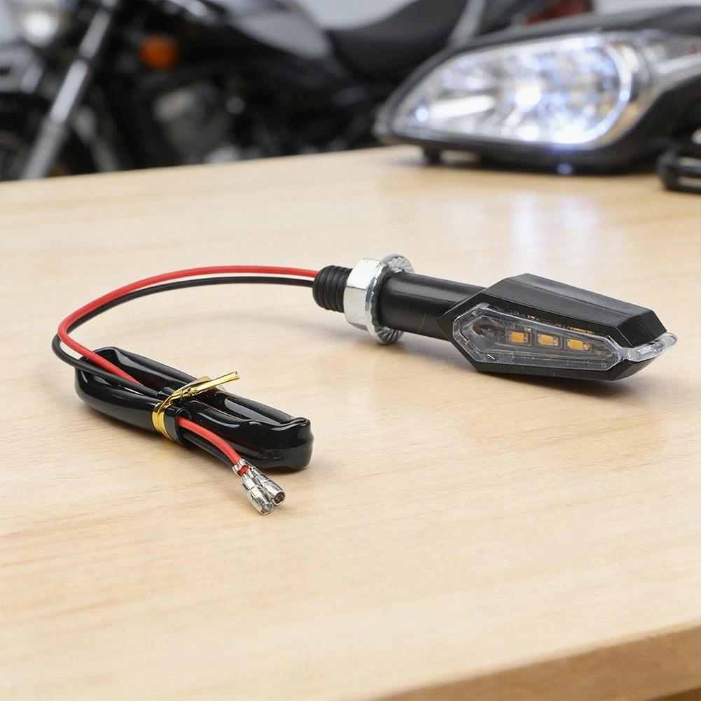 LED Motorcycle Turn Signal Lights Two Sided Design Fits Most Motorcycles