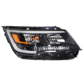 Headlight Headlamp for Ford Explorer (2016–2019) Black Halogen w/LED DRL Right