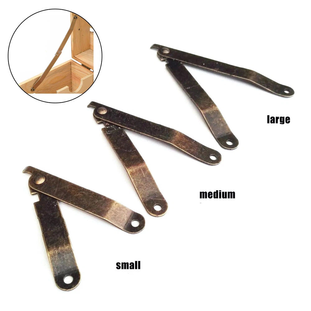 2Pcs Lid Support Hinge for Jewelry Chest (Antique)