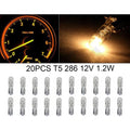 20Pcs T5 286 Dashboard Light Bulb for Car (12V 1.2W)