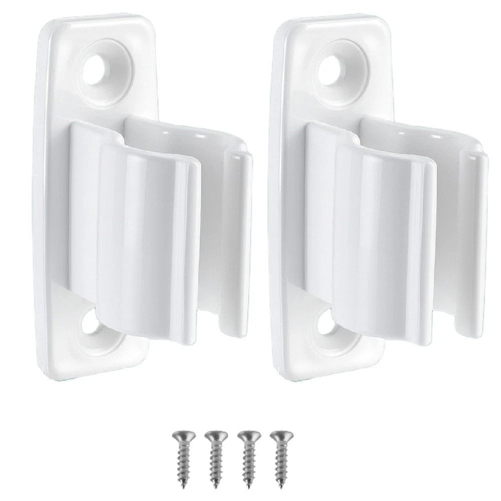 Set of 2 RV Awning Crank Handle Brackets for Compact Support (Black/White)
