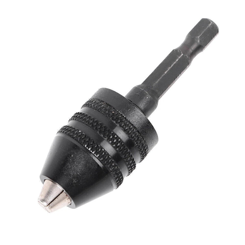 0.3-6.5mm Keyless Drill Bit Chuck Adapter Converter for Impact Driver Hex Shank