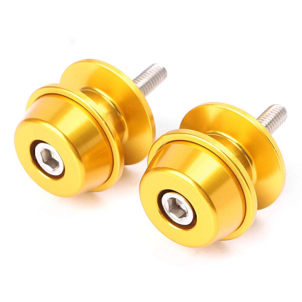 6mm Swingarm Spools for Suzuki GSXR750 600 (1992–2019) Gold