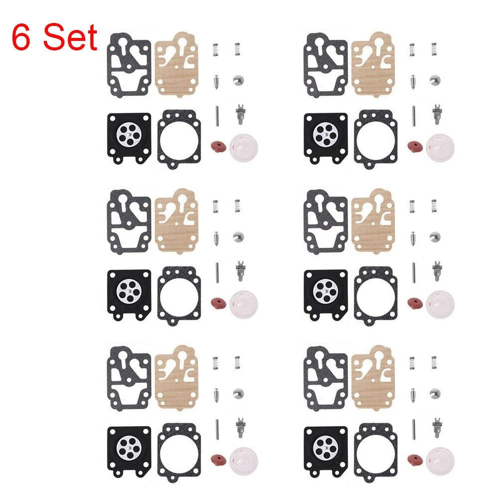 Set of 6 Carburetor Repair Parts for Honda CG260 CG330 Walbro 43CC 52CC
