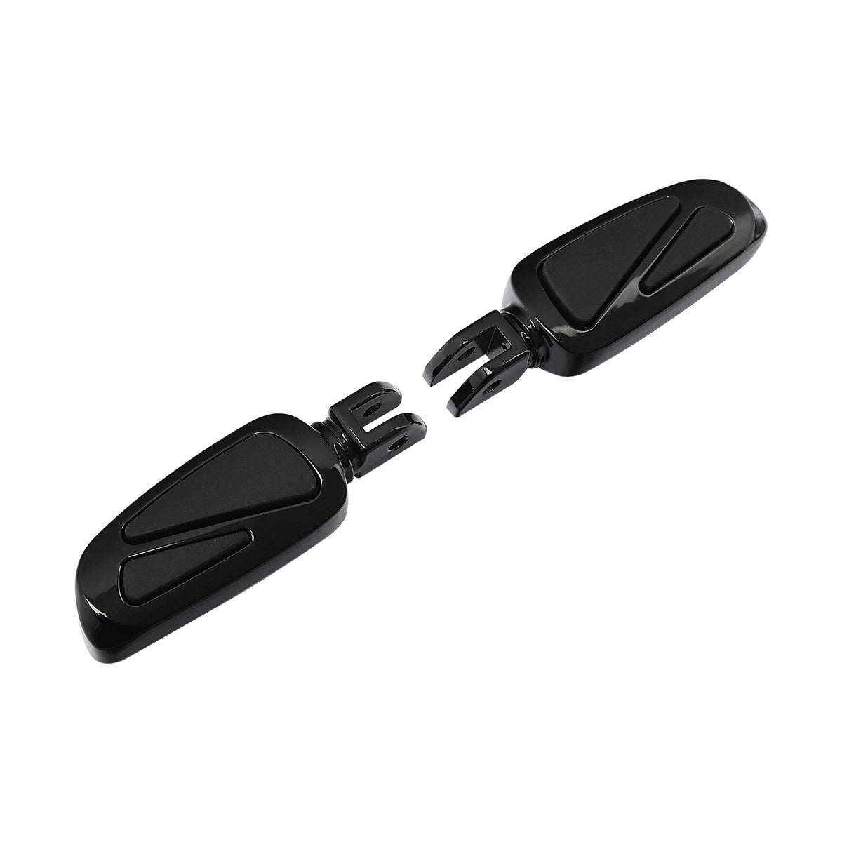 Black Front Rider Footpegs Footrest for Harley Softail FXST (2018–2025)