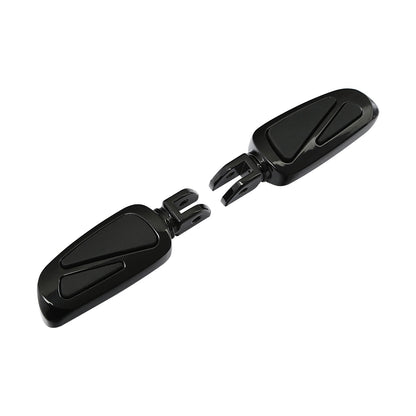 Black Front Rider Footpegs Footrest for Harley Softail FXST (2018–2025)