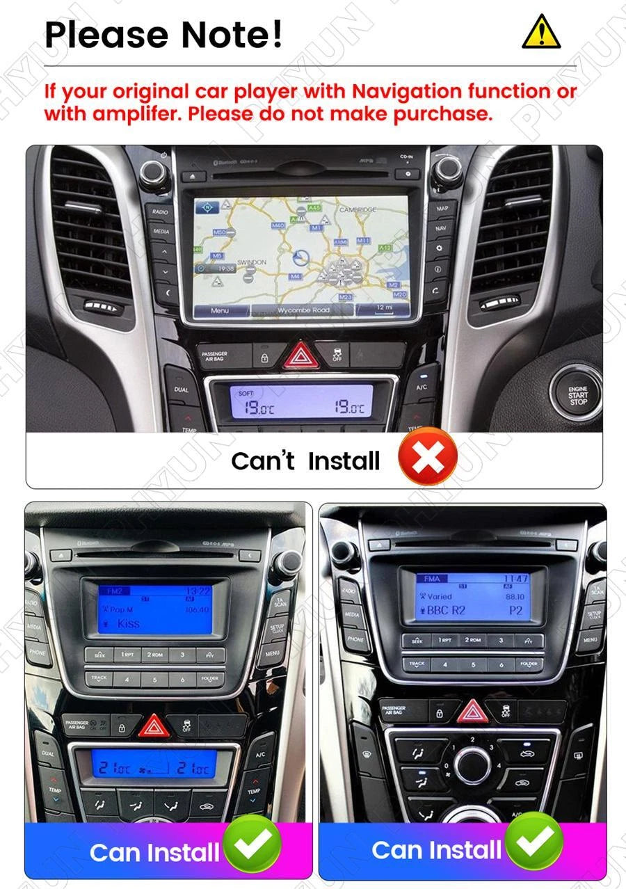 9" Android 10.1 Car Stereo GPS Navigation for Hyundai i30 (2012–2016)