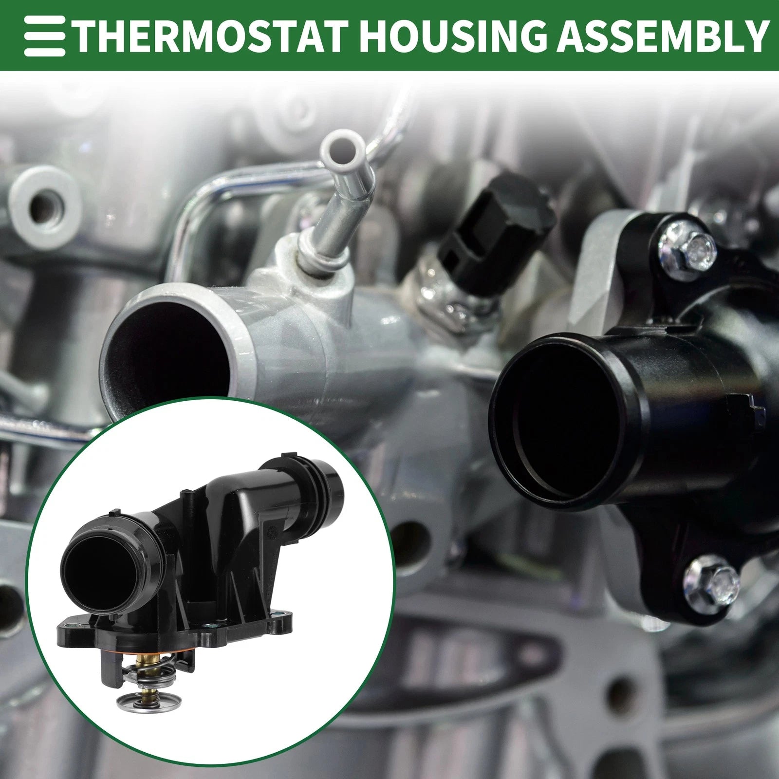 Engine Coolant Thermostat Housing Assembly for BMW 325Ci 2001-2006 2.5L