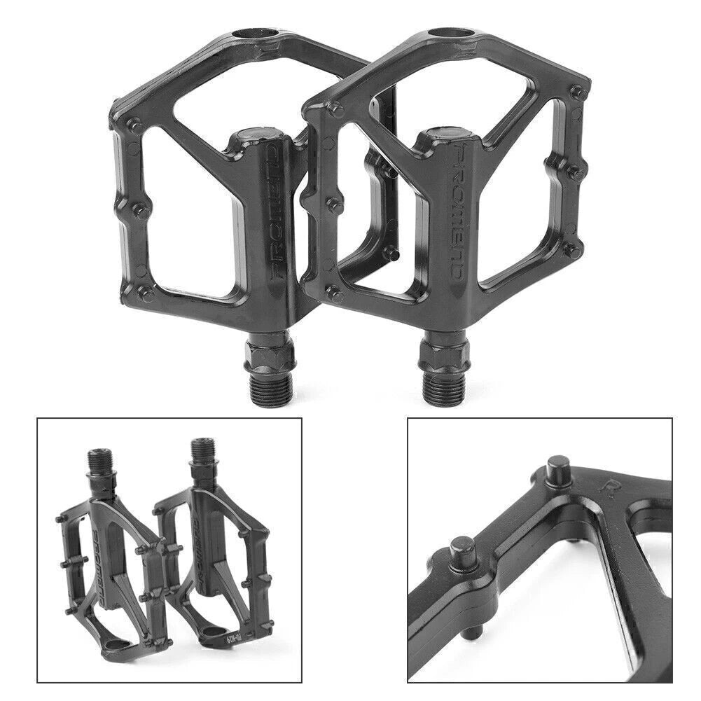 2X Aluminum Flat Platform Pedals for Mountain Bike (MTB)