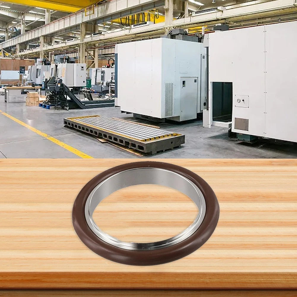2X Stainless Steel KF40 Vacuum Center Ring with O Ring Clamp Fitting Set