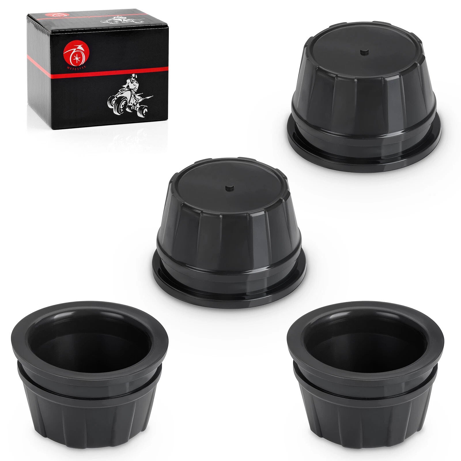Set of 4 Wheel Center Caps for Honda Foreman Rubicon 500, Rincon 650, 680