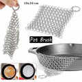 Stainless Steel Chain Mail Scrubber for Cookware Kitchen Tool