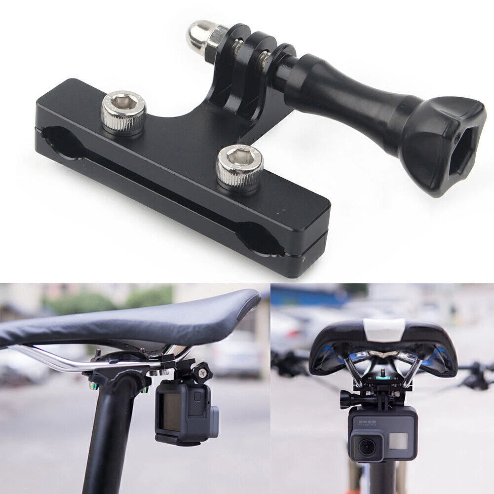 Bicycle Racing Saddle Mount Rail Seat Clamp for GoPro Hero 4-7