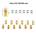 12Pcs Carburetor Pilot Jets for Dellorto PHBG (#55-#80)