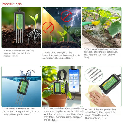 USB Soil Tester for Moisture, Temperature, Salinity Measurement