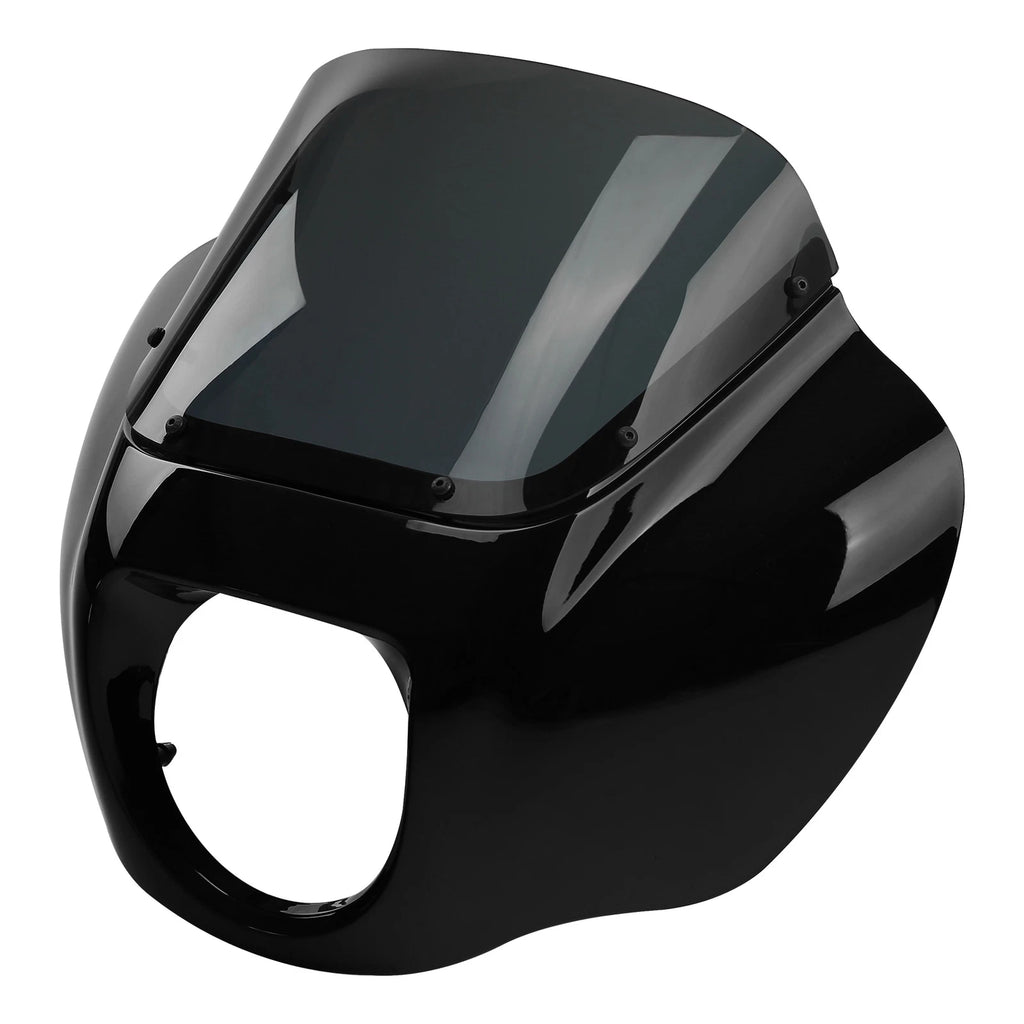 Black Headlight Fairing & Windshield for Harley Softail Low Rider (2018–2025)